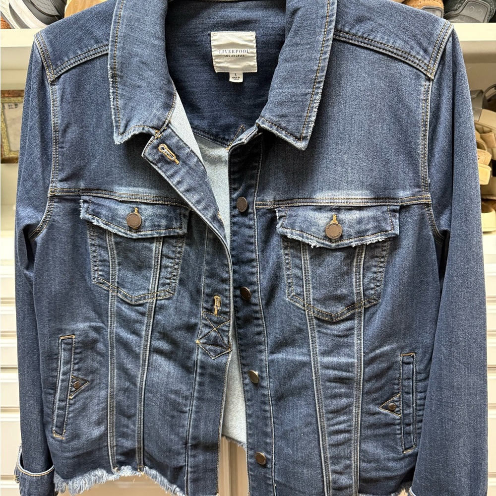 Liverpool Blue Jean Jacket Classic Style